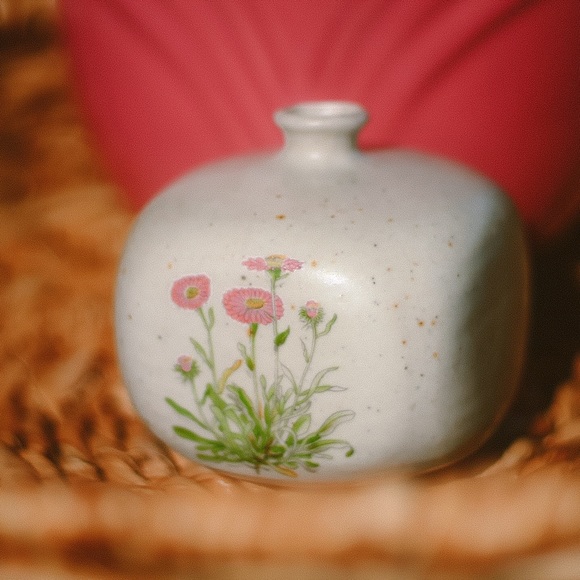 vintage counterpoint bud vase | japanese pottery - Picture 2 of 5